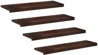 vidaXL Traplopers 4 st 90 x 25 x 2 cm Donkerbruin Massief beukenhout