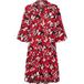 Kaffe Robe 'Hera' rouge / noir / blanc