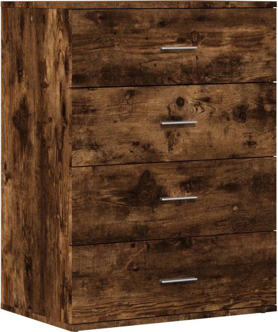 vidaXL Dressoir 60x39x80 cm bewerkt hout gerookt eikenkleurig