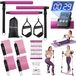 Bâton de Pilates avec bandes de résistance - Set de 6 - Pour la maison avec ancre de porte