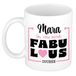 Bellatio Decorations Naam mok Mara - wit - Fabulous - keramiek - 300 ml - cadeau collega beker - cadeau