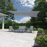 Coolaroo Kant-en-klaar zonnezeil, 90% UV-blok, ademend, voor buiten, met voorgemonteerde touwen, voor terras, tuin en seizoensgebonden gebruik, 3,4 m x 25,4 m, rechthoekig, staal