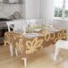 Bonamaison Tafelkleed, Anti-Mold, Sneldrogend, Waterdicht, 100% Polyester Tafellaken, Bruine tinten, 140 x 160 Cm