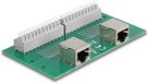 Delock RJ50 2 x female to 2 x Terminal Block with push-button for DIN rail