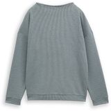 Tom Tailor - Sweatshirt à coupe ample avec col montant - Taille XXXL - black moss wave structure