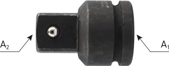 Rotec adapter 4-kant 1 naar 1.1/2