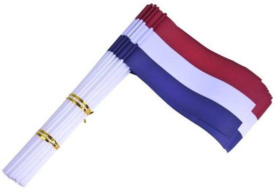 Witbaard Zwaaivlaggetjes Nederland 50st - 8717853780295