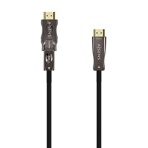 AISENS A153-0646 HDMI-kabel V2.1 AOC Ultra High Speed 8K @60Hz 4K @120Hz 48Gbps zwart 30 m