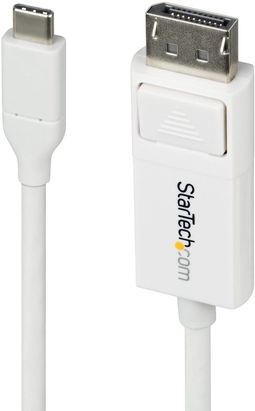 StarTech.com 2m USB-C naar DisplayPort 1.2-kabel, bidirectioneel, 4K 60Hz, wit