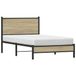 Maison Exclusive - Lit exclusif en métal, finition chêne Sonoma, sans matelas, dimensions 100x200 cm