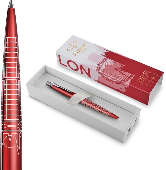 Parker Jotter Intrekbare balpen met klembevestiging Medium Rood