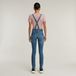 G-Star Lynn High Waist Skinny Overall Dames Katoen Blauw 28