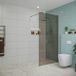 Fortifura Galeria inloopdouche - 100x200cm - rookglas - wandarm - chroom SW797940/SW797904