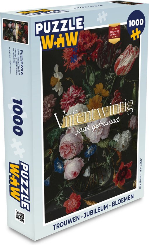 MuchoWow Puzzel Trouwdag - Vijfentwintig jaar getrouwd - Jubileum - Quotes - Spreuken - Legpuzzel - Puzzel 1000 stukjes volwassenen