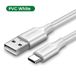 Ugreen 60121 USB-kabel USB 2.0 1 m USB A naar USB C Wit