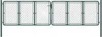 vidaXL Tuinpoort staal 400x100 cm groen