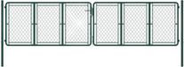 vidaXL Tuinpoort staal 400x100 cm groen