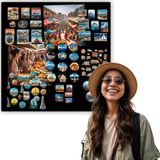 Anwicar Rechthoekige Magneet Bord - Magnetisch memobord - Magnetisch prikbord - Zwart