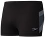 Speedo Hyperboom Aquashort Heren - Zwembroek Heren - Chloorbestendige Zwemshort Heren - Zwemboxer Heren met Trekkoord - Zwart/Grijs - S