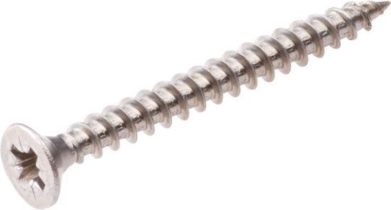 Intergard Spaanplaatschroeven RVS A-kwaliteit pozidrive 6.0x80mm