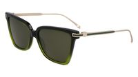 Salvatore FERRAGAMO SF2036S 316 GRADIENT TRANSPARENT DARK GREE 56/16/140 Vrouw Zonnebrillen