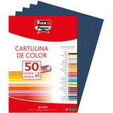 Fixo Paper 1120334 - kartonnen verpakking A3-50 stuks, marineblauw, 180 g