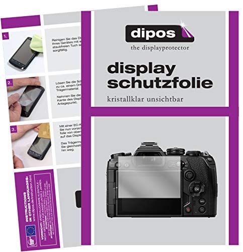 dipos I 2 x beschermfolie, helder, compatibel met Olympus OM-D E-M1 Mark III folie, displaybeschermfolie