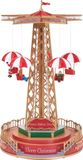 Merkloos Kerst tafereel LED carrousel met geluid op batterijen Ø 24,5 x 45cm
