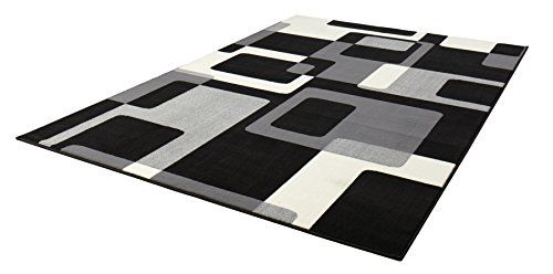 Hanse Home Laagpolig tapijt retro zwart crème 120 x 170 cm