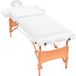 Table de massage blanc 2 zones pliable 10 cm d'épaisseur