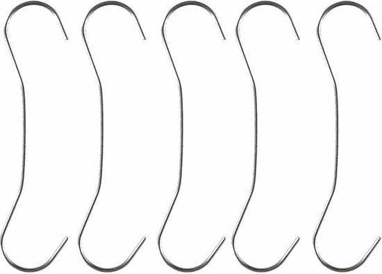 10x Ophanghaak / hangdecoratie haak 10 cm - Multi - Metaal - Themafeest