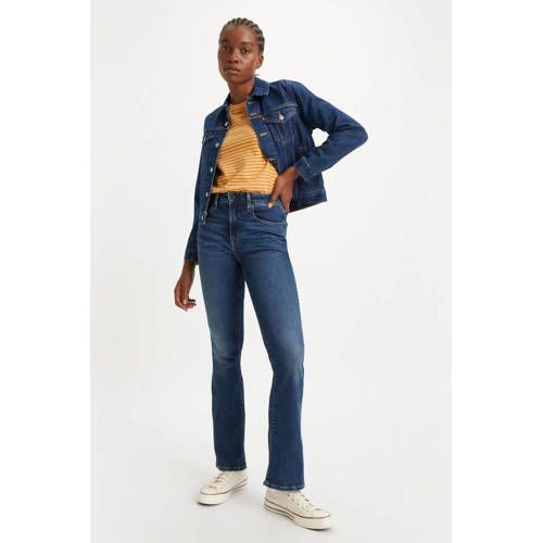 Levi's 725 High Waist Bootcut Jeans - Dark Blue Denim