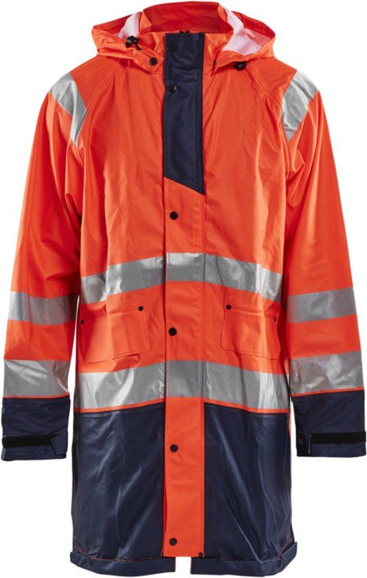 Blåkläder Blaklader Regenjas High vis LEVEL 1 4324-2000 - High Vis Oranje/Marineblauw - 4XL