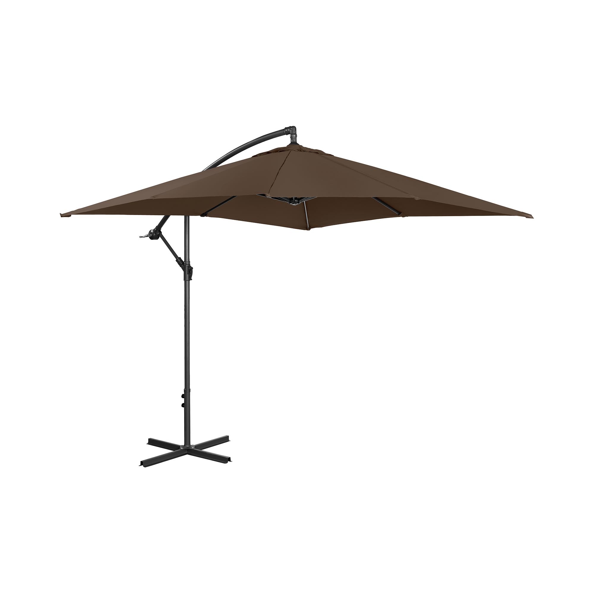 Uniprodo Parasol - Bruin - vierkant - 250 x 250 cm - kantelbaar