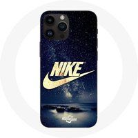 Nike Gold Logo Night Star Maniacase Hoesjes voor iPhone 14 Pro Max