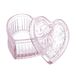 Gaolinci Kristalglas Boîte de rangement en forme de cœur Boîte à bijoux en relief avec couvercle