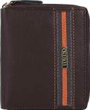 Mano Don Leonardo Portemonnee RFID Leer 10 cm - Dames - Staand formaat - dunkelbraun