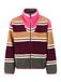 PROTEST Fleece jas 'PRTBlond JR' camel / donkergroen / cyclaam / wit