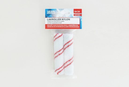 Veba Nylon Lakrollers - Korte Vacht - 10cm - 2 stuks