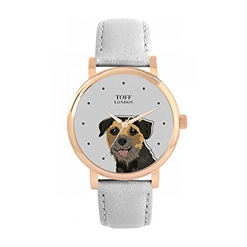 Toff London Border Terrier Hoofd Hondenhorloge