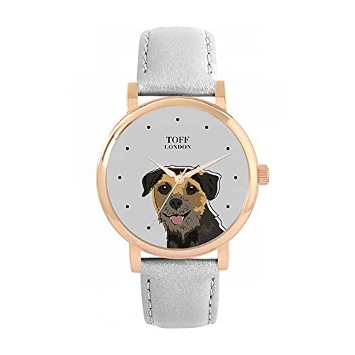 Toff London Border Terrier Hoofd Hondenhorloge - 5059656824510
