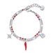 Brosway Armband Chant für Damen aus 316L-Edelstahl mit Kleeblatt, Horn, Sternanhänger und Kristallen, Karabinerverschluss, Größe: 18,5 cm, BAH64