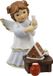 Goebel - Nina & Marco | Decoratief beeld Engel Zoet krokant huis | Porselein - 10cm