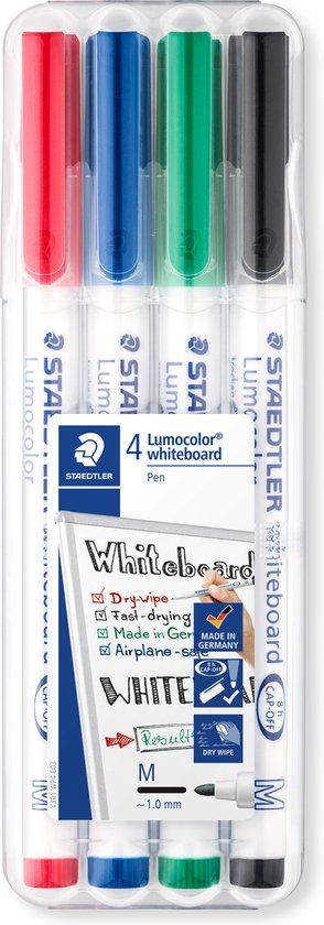 STAEDTLER Lumocolor Whiteboard Marker Pen - 4 Colors