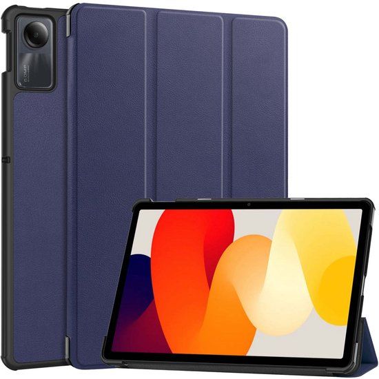 imoshion Tablet Hoes - Geschikt voor Xiaomi Redmi Pad SE - Trifold Bookcase - Donkerblauw