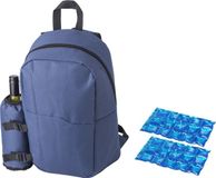 Merkloos Grote koeltas rugzak blauw 18 liter met 2 koelelementen
