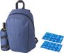 Merkloos Grote koeltas rugzak blauw 18 liter met 2 koelelementen