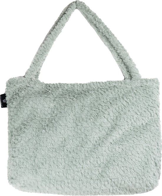 Wallabag Sharpa Soft Green Polyester 50x45cm - Groen