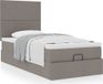 Maison Exclusive - Cadre de lit ottoman avec matelas taupe, 90x190 cm, textile