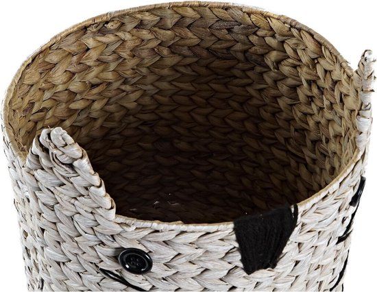 DKD Home Decor Kinderen Vezel Mand - 37 x 37 x 40 cm - Wit